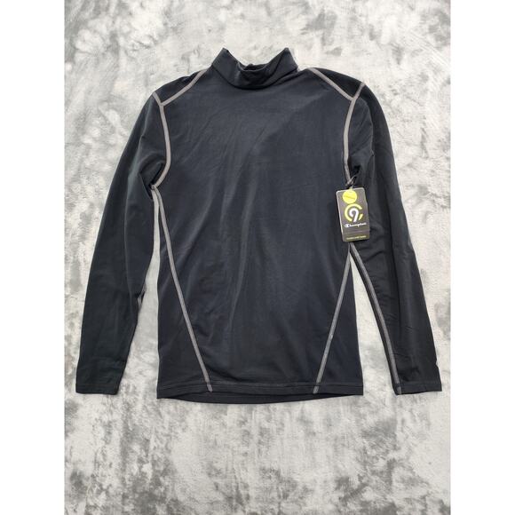 NEW Champion Power Core Warm Compression Long Sleeve Mock Neck Top Size S Black - Picture 1 of 12